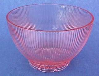 PINK Jeannette DEPRESSION Glass HOMESPUN Low Flat SHERBET Bowl