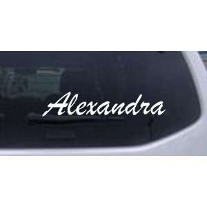  Alexandra Car Window Wall Laptop Decal Sticker    White 