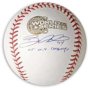  Brian Anderson Autographed Baseball  Details 05 WS 