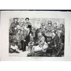  Holiday Waxwork Exhibition London Old Print 1872