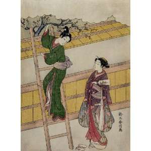  climbing ladder . Oriental & Asian Art. Decor Images. Japanese wall 