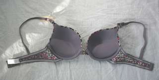 34B   40C VERY SEXY FRENCH CUT LEOPARD ANIMAL PRINT PUSH UP BRA AND 