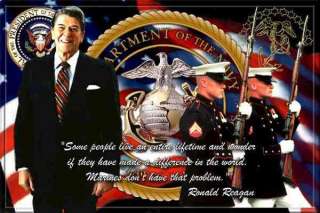 PRESIDENT RONALD REAGAN QUOTE US MARINES STICKER DECAL  