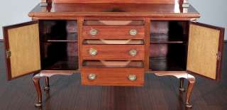   Mahogany Queen Anne Mirrorback Sideboard Server Buffet c1920 a64