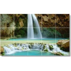  Waterfalls Photo Shower Tile Mural W037  24x40 using (15 