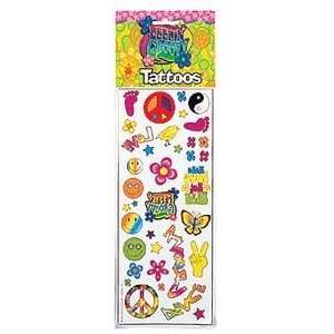   Groovy 70s Peace and Flowers Temporary Tattoos (B751) Toys & Games
