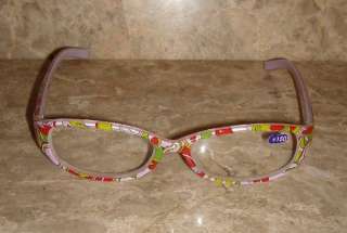 Womens funky colorful reading glasses Pink/multi + 1.25  