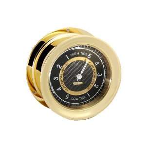  Chelsea Carbon Fiber Tide Clock in Brass