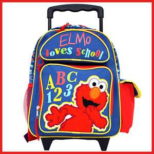 Sesame Street Elmo School Roller Backpack/Bag 12 ABC  