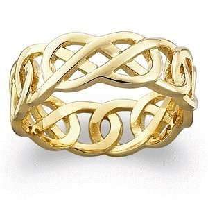  Celtic Knot Wedding Band, Size 11 Jewelry