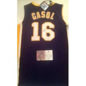  Pau Gasol Signed Authentic Los Angeles Lakers Jersey 