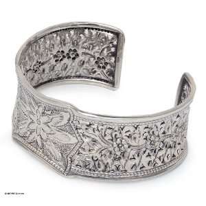  Sterling silver cuff bracelet, Floral Village Jewelry