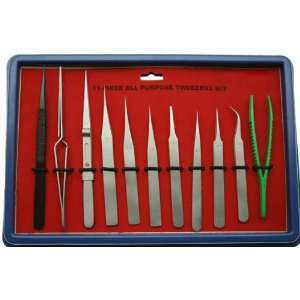   Piece Tweezer and Pincer Set   Precision Stainless S