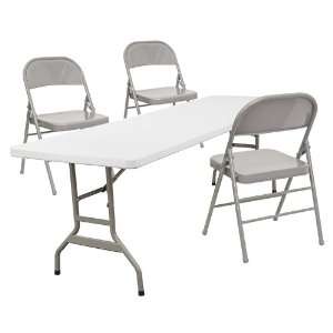 96L Multi Purpose Folding Table & HERCULES™ Metal Folding Chair 