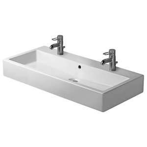  Washbasin 39 3/8 Vero white, with overflow, 2 tap holes 