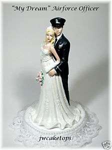 Airforce Officer Wedding cake topper Bride 49AFO  
