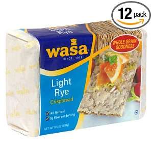 Wasa Crispbread, Light Rye, 9.5 Ounce Boxes (Pack of 12)  