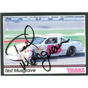  Ted Musgrave Autographed Trading Card (Auto Racing) 1991 