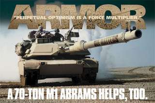 MILITARY POSTER ~ M1 ABRAMS TANK FORCE MULTIPLIER Army  
