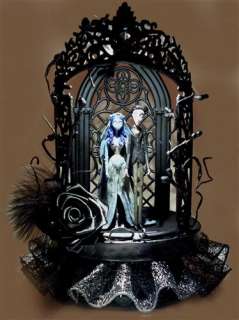 Elegant Gothic Lighted Corpse Bride Wedding Cake Topper  
