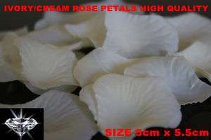 100 Ivory Cream Rose Petals Confetti Wedding Tables  
