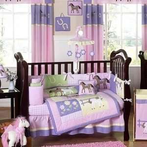 Pretty Pony Horse Baby Bedding   9 pc Crib Set Baby