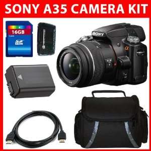 Sony SLT A35 Alpha 35 Digital Camera + 18 55mm Zoom Lens + 16GB High 