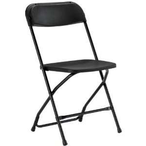  Plastic Folding Chairs (Stacking chair), Black, set of 20 