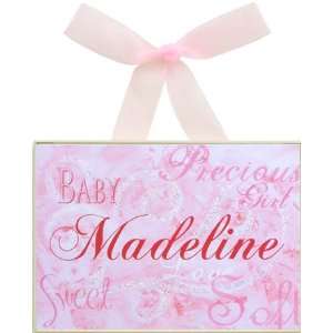  Baby Girl Personalized Wall Plaque 