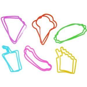  Silly Rubberbands, Junk Food, Set Of 12 In Assorted 