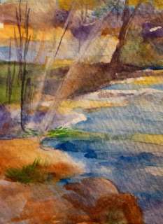 Riverbank Kathleen Harrington WC ACEO  