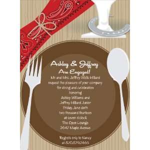  Western Place Setting Party Invitation
