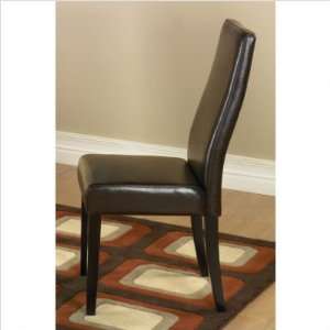 Armen Living LC341SIES Leather Side Chair (Set of 2) Leather Cream