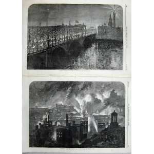  1863 London Bridge Illuminations Edinburgh Calton Hill 