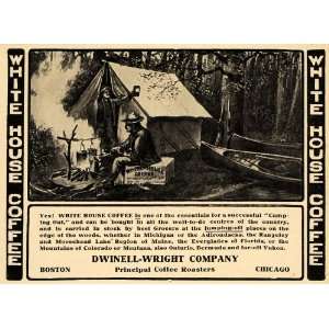  1906 Ad Dwinell Wright White House Coffee Men Camping 