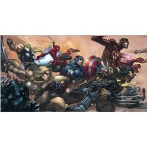  Ultimates 3 Heroes Panorama Poster by Joe Madureira 55 x 