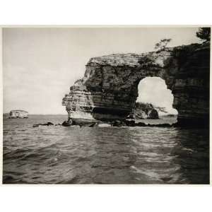  1930 Breakers Gate Rocks Matsushima Japan Photogravure 