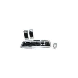  APEVIA KIS COMBO SV Silver/Black Wired Keyboard Scroll 