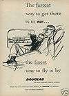   DOUGLAS DC Airliners Fastest Way to Get There Father & Son Relax Ad