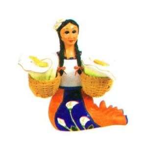  MEXICAN INDIAN LADY 3 D Table Set w/ Salt & Pepper *NEW 