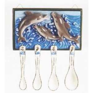  DOLPHIN Wall Plaque with Measuring Spoon Set *NEW 