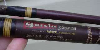 1960S GARCIA CONOLON 4 STAR HEAVY ACTION SURF ROD 11  