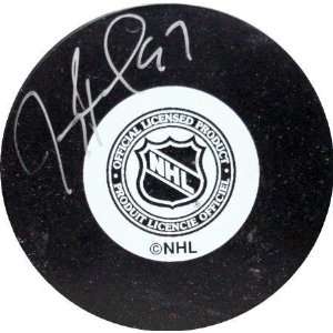   Hockey Puck (Back of NHL Rangers puck)   Autographed NHL Pucks