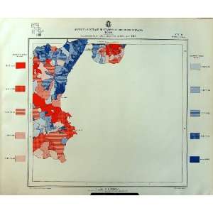   1933 Colour Map Italy Statistics Lan Ownership Messina