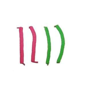     Pink & Green Running Shoe Laces   2 Pair