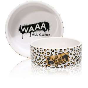  MTVs Jersey Shore Waaa All Gone Dog Bowl, 5 Inch, White 