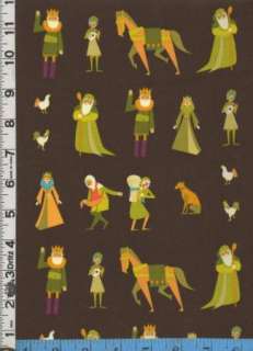 Fabric Andover CASTLE PEEPS medieval towns people SCA 2  