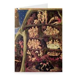 The Last Judgement, detail of Hell, c.1431   Greeting Card (Pack of 