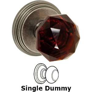  Single dummy amber crystal glass knob with stepped rose in 