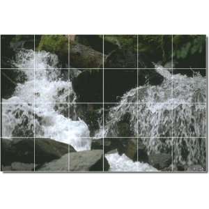  Waterfalls Photo Floor Tile Mural 9  24x36 using (24) 6x6 